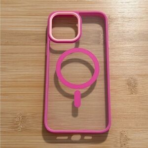 Pink Clear MagSafe-Compatible iPhone 16 Pro Max Case